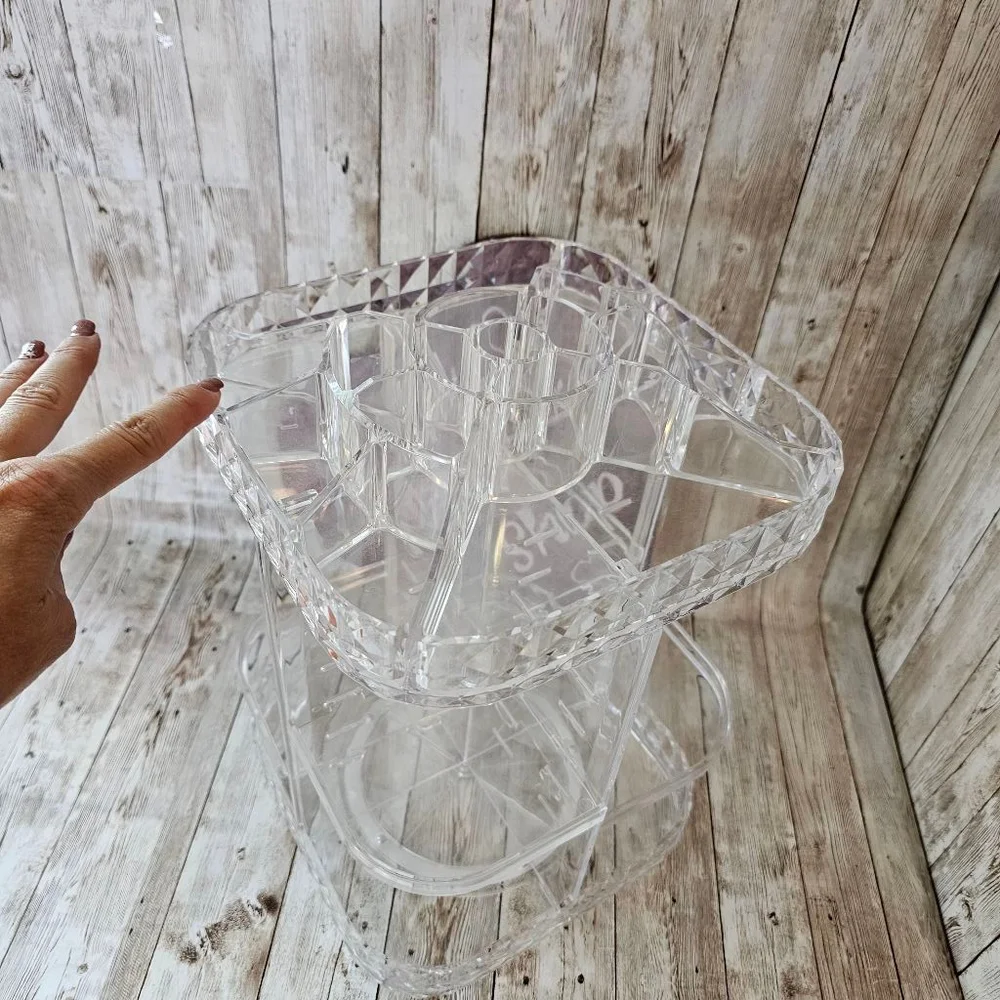 Rotating Clear Acrylic Makeup Organizer